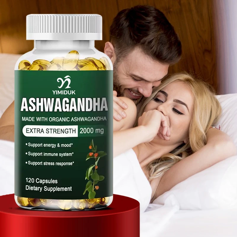 

Эшаwagandha, 2000 мг, вегетарианские капсулы, чистый экстракт корня ашваганды для настроения и стресса, мозга и памяти