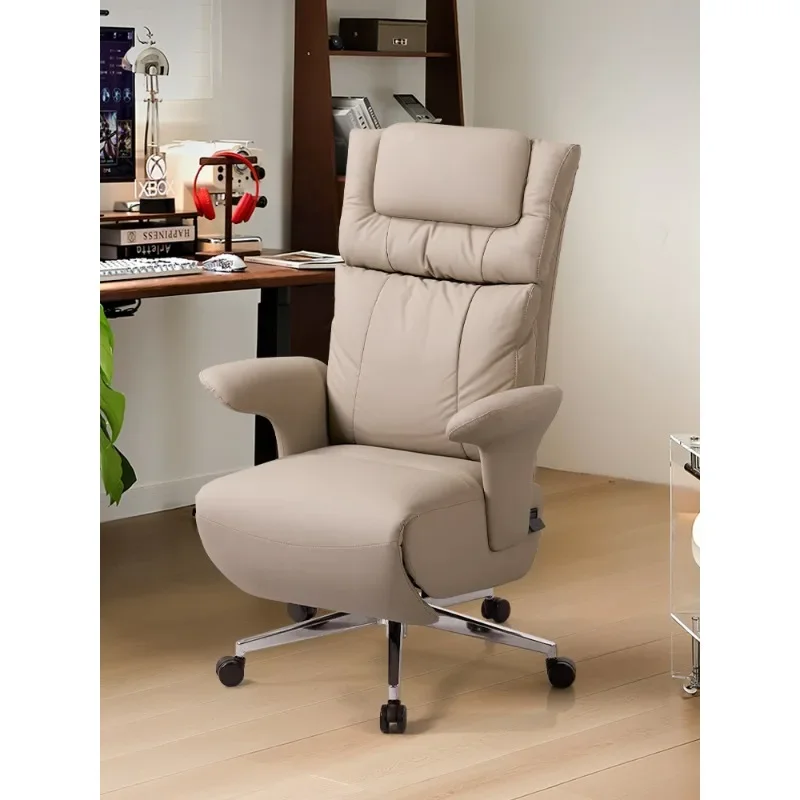 Office chair, lunch break, reclining computer chair, home comfort, sedentary boss chair, leather waist reclining  chair