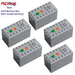 RCmall 5Pcs Power Function Parts AAA Battery Box (Not include battery) Compatible Legoeds RC Car Building Blocks