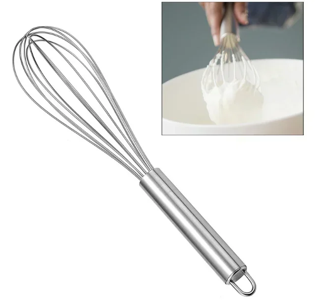 10-inchManual Egg Beater Stainless Whisk Kitchen Wire Balloon Whisk Milk egg cooker Egg Mixing Mixer Tools kitchen gadgets Boba