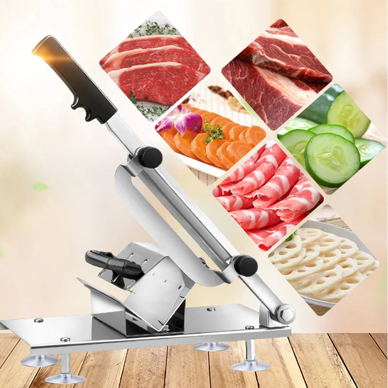 Affettatrice per carne, affettatrice per carne congelata per uso domestico, affettatrice per rotolo di montone e manzo