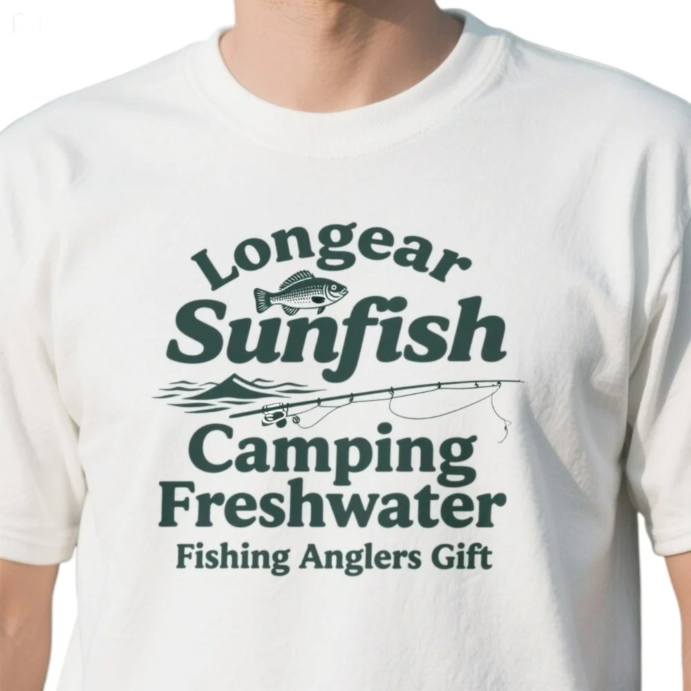 

Longear Sunfish Camping Freshwater Fishing Anglers Gift T-Shirt 100% Cotton O-Neck Summer Short Sleeve Casual Mens T-shirt