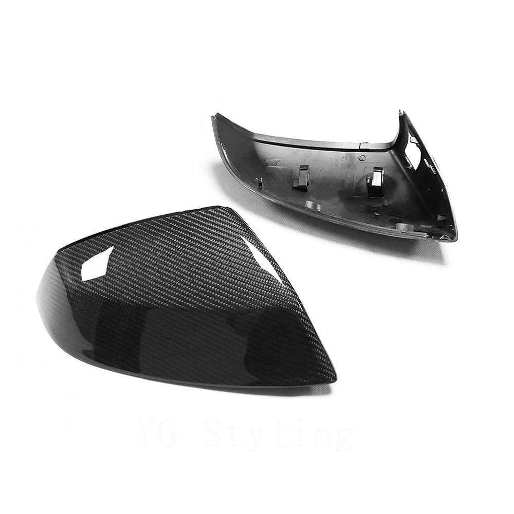 

Replacement Rearview Side Mirror Covers Cap For Audi 16-22 Q7 4M SQ7 18-22 Q5 Q5L SQ5 OEM Carbon Fiber Shell Blind Spot Assist