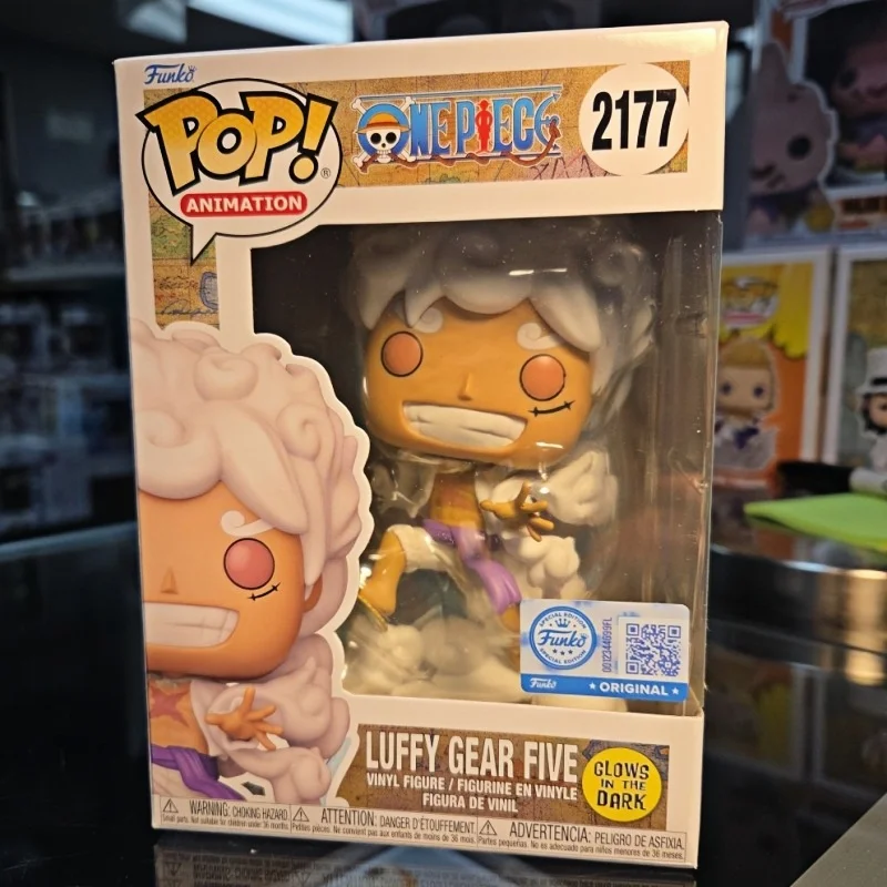 Funko Pop! One Piece Original Monkey D. Luffy Gear 5 # Figura de Vinilo 2177, Modelo Coleccionable de Anime, Juguete, Regalo de Cumpleaños para Fanáticos
