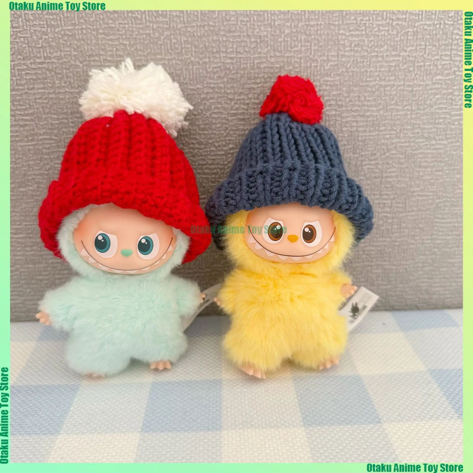 

Новая одежда Labubu 4,0, милая вязаная шапка ручной работы, украшение, мини-плюшевая кукла, одежда, модные аксессуары для кукол, подарок