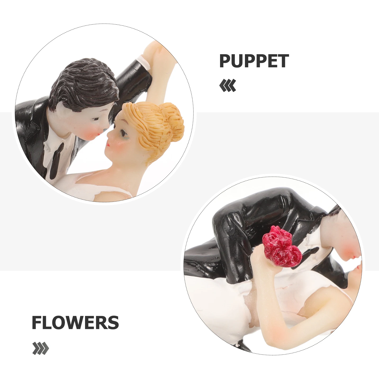 

1Pcs Wedding Cake Decoration Exquisite Resin Cake Topper Party Insert Romantic Anniversary Pick Decorative Topper