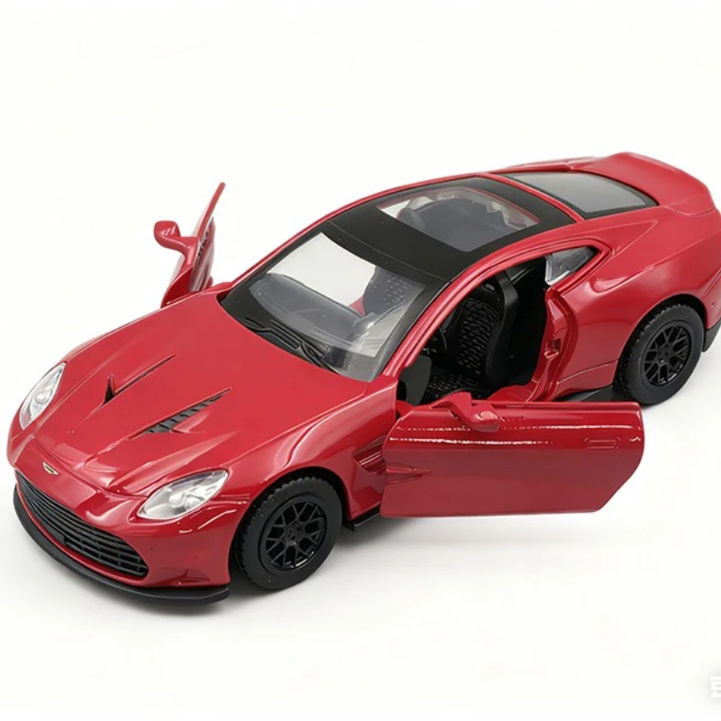 アストンマーティン・ヴァンキッシュのシミュレーション1/43合金製カーモデル、シミュレーションカーのおもちゃ、プルバック式スポーツカー、ドアが開くミニチュア