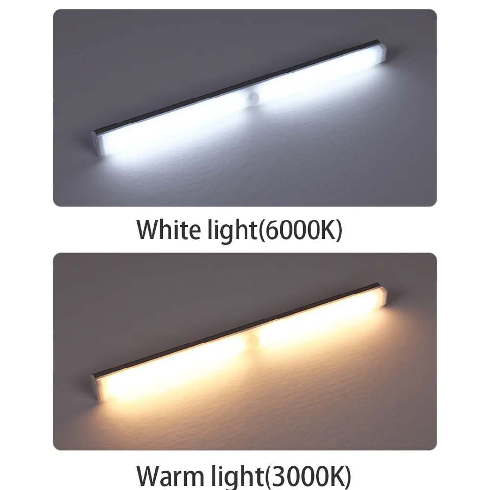 Lampa LED z czujnikiem ruchu bezprzewodowa lampka nocna LED typu C lampa z możliwością wielokrotnego ładowania szafka szafa lampa schody podświetlenie kuchni
