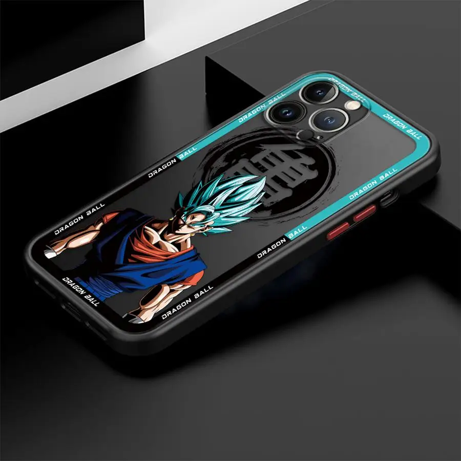 Soft Edge Case for iPhone 13 Mini 11 11 Plus 16 12 15 Pro MAX 14 XS 8 7 SE XR 16 Plus 12Pro 14Pro Hot Blooded Anime Goku view 3