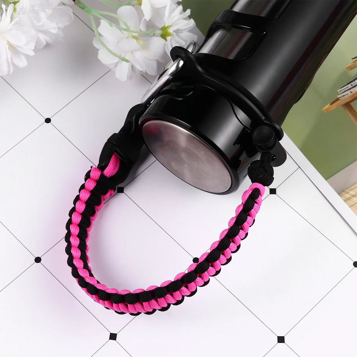 

2 PCS Paracord Parasol Rope Thermal Cup Hand Handles Insulated Water Bottle Umbrella