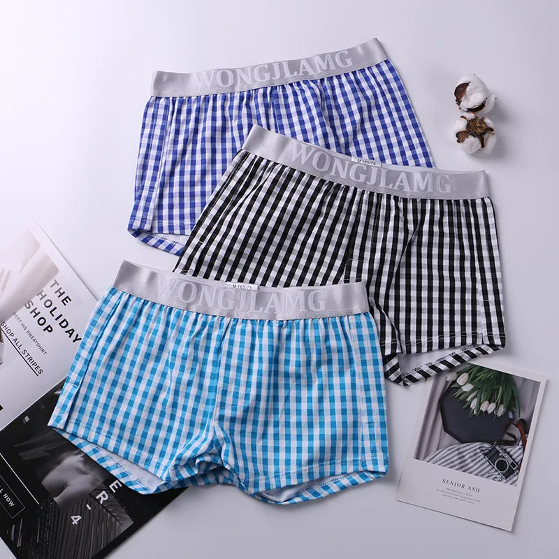 M-2XL Mens Cotton Underwear Summer Loose Boxer Shorts Casual Pajama Striped Elastic Waistband Arrow Pants Comfortable Homewear