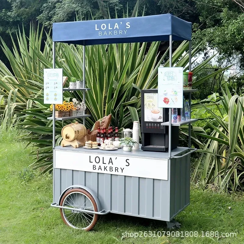 Mobile Outdoor Stall Trolley Night Market Promotional Cart Commercial Event Display Desk Folding Vendor Booth for Street