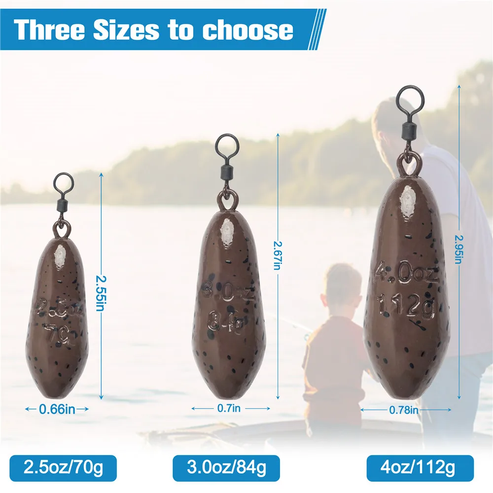 2.5OZ 3OZ 4OZ Drop shot Weights Carp Fishing weight sinker for Carp rigs Catfishing weights Surf Trolling fishing Tackle