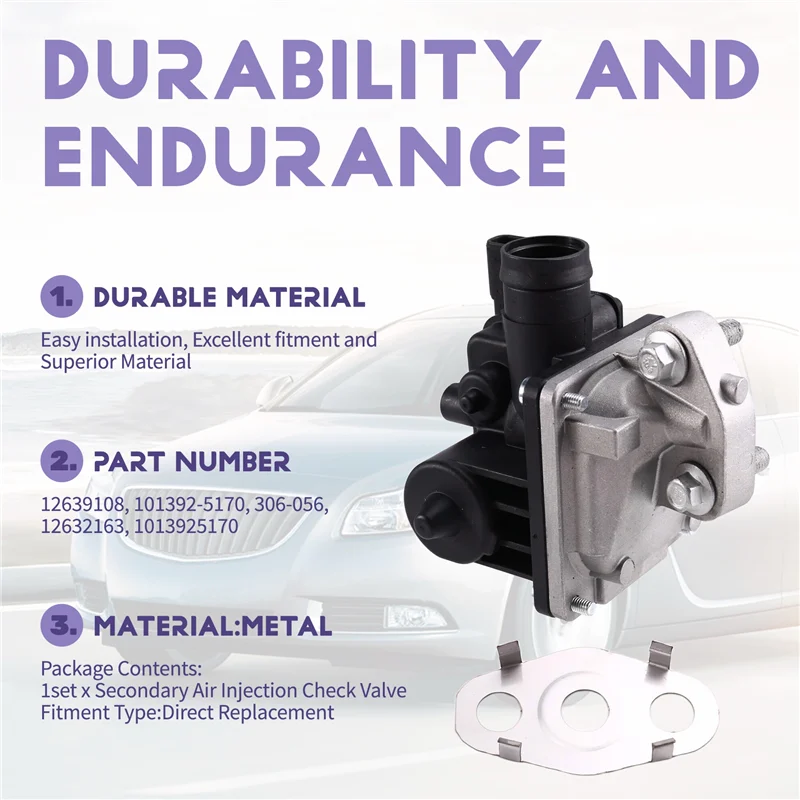 Válvula de retenção secundária 12639108 da injeção de ar para Buick GMC