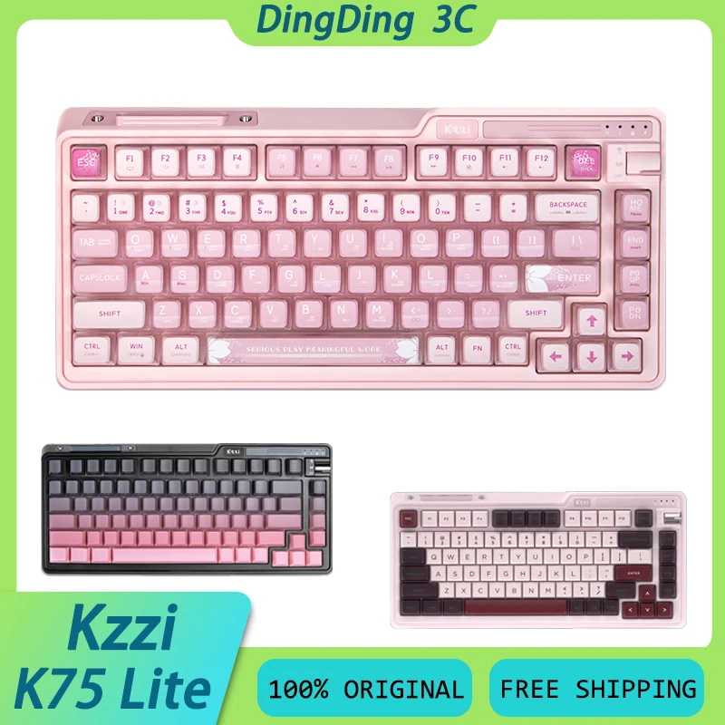 KZZI K75 LITE Wireless Mechanical Keyboard Tri-mode Hot Swap RGB Gasket PBT 75% Low Noise Gaming Keyboard Custom Pc Accessories