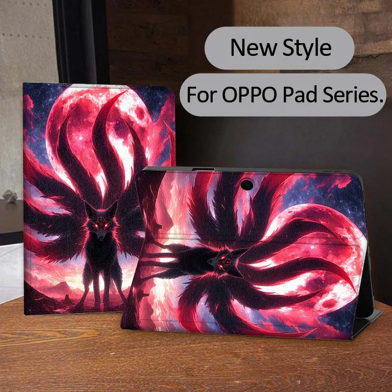

Чехол для планшета с рисунком девятихвостая лиса для OPPO Pad 2 3 4 11 SE X Air 2 Neo Pro 12,1 10,36 11 11,4 13,2 дюйма