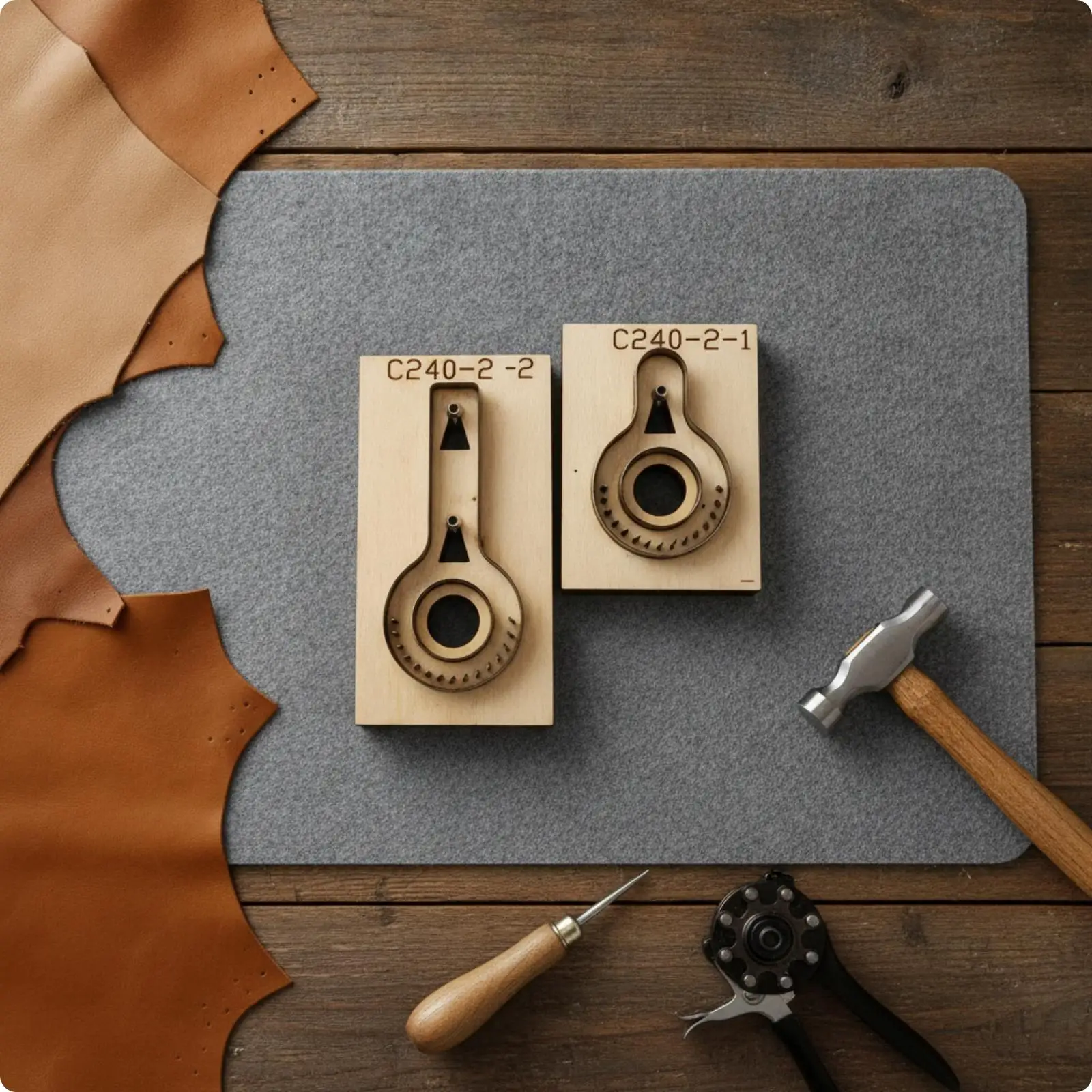 Keychain Positioning Mold Leather Craft Die Cutter Tool for Cutting Machine Puzzle Embossed Holder Case DIY