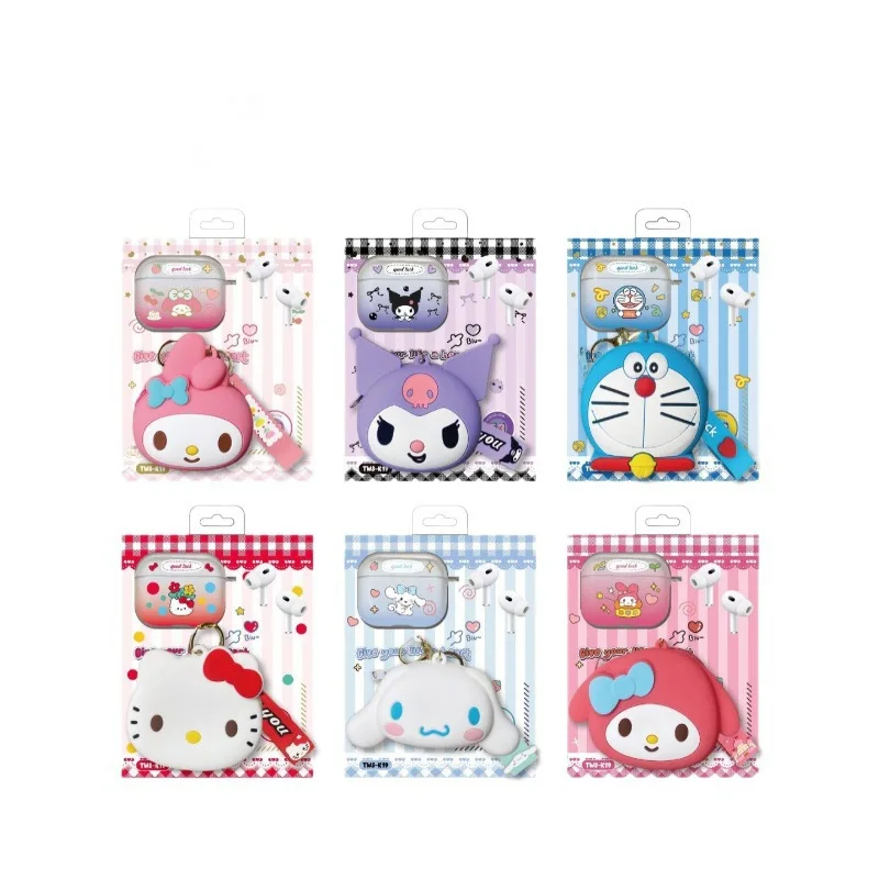 Sanrio หูฟังบลูทูธ HelloKitty Kuromi ไร้สาย TWS หูฟังการ์ตูนชุดหูฟังสําหรับชายหญิงวันเกิดคริสต์มาสของขวัญ