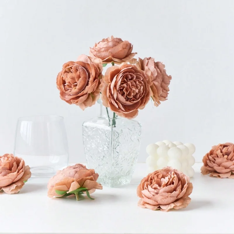 5/10 Stücke Pfingstrose Künstliche Blumen Bouquet 20 CM Gefälschte Blumen für Home Room Decor Garten Hochzeit Dekoration DIY Vase Pflanze Ornament – Detail 9