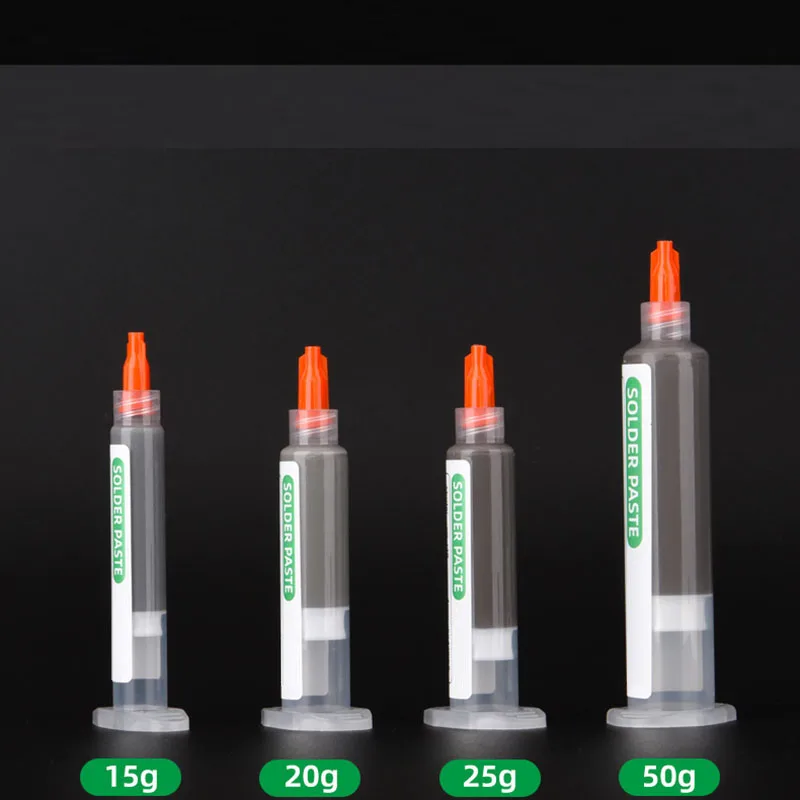 138/183℃ Solder Paste Syringe Flux for Soldering SMD BGA IC PCB Needle Tube Tin Solder Paste Welding Paste Welding Components