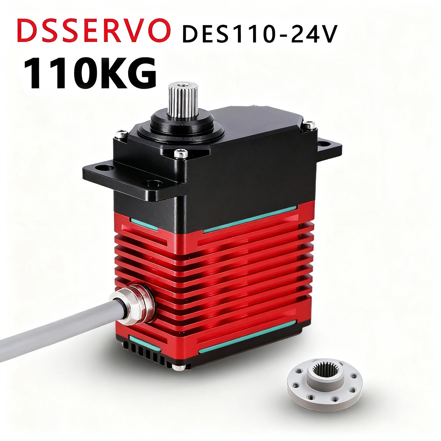 DSservo DES110 110kg 高トルク産業用ブラシレスモーターサーボ防水ハイパワー 12V/24V RC ロボットドローン DIY パーツ用