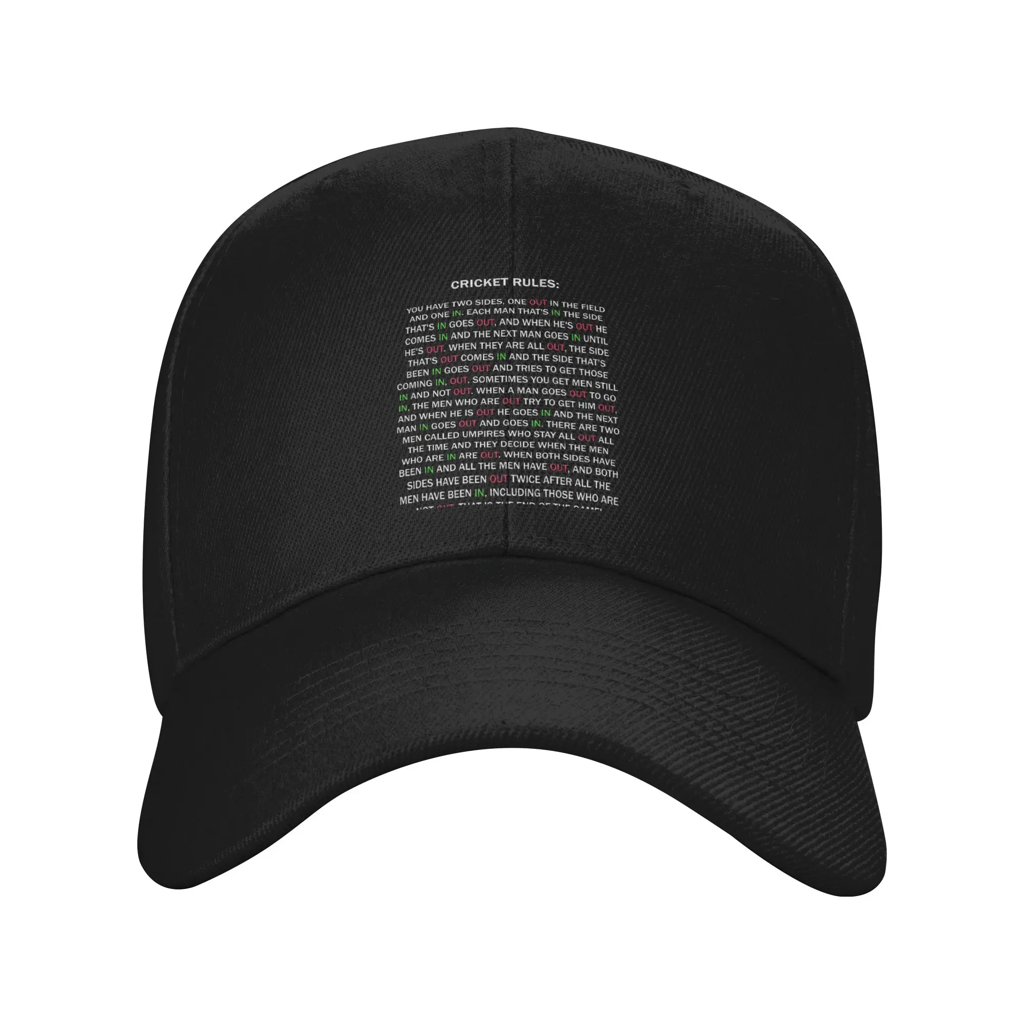 Fashion Cricket Rules New Edition Curved Brim Baseball Cap Office Workers Visor