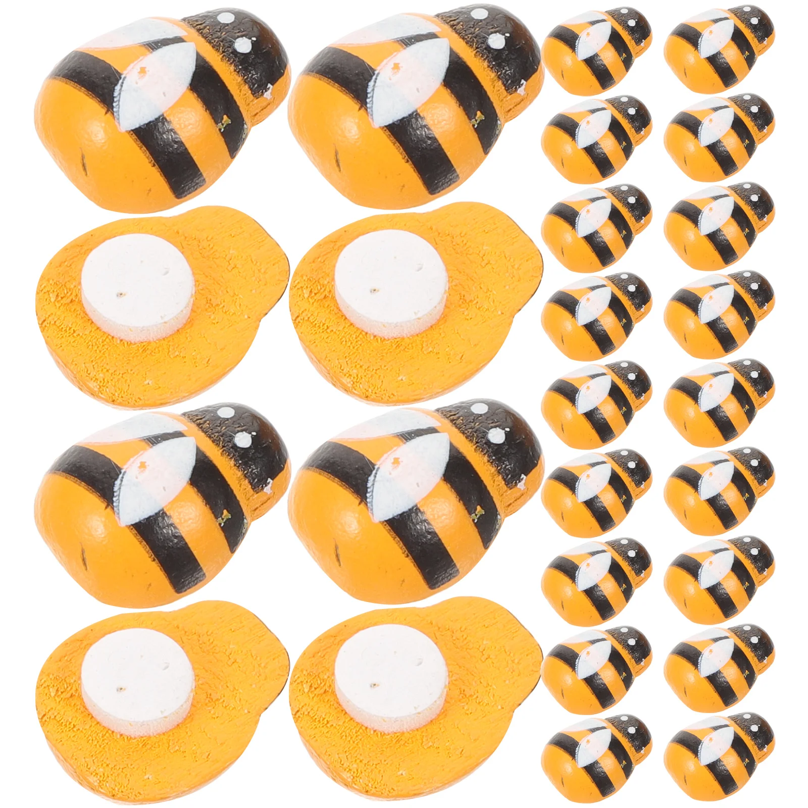 200 Uds. Pegatinas para nevera con forma de abeja, Mini animales de dibujos animados, bricolaje, decoración del hogar para niños, adhesivo magnético amarillo sin arañazos