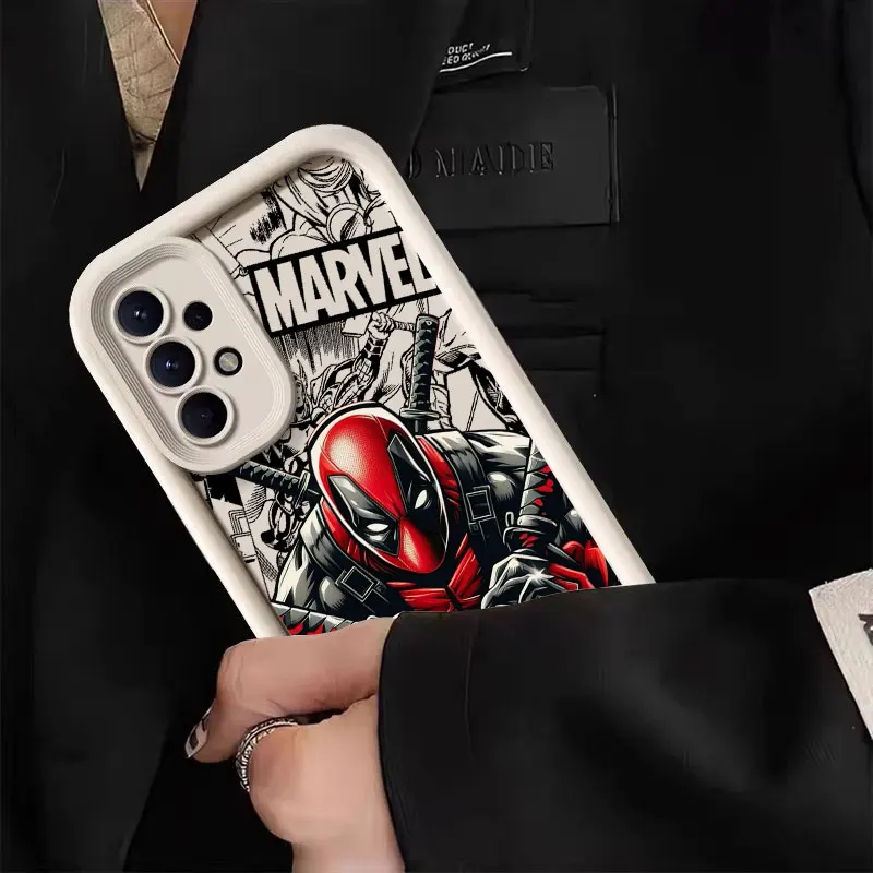 Swordsman Deadpool Marvel Case For Samsung Galaxy A57 A56 5G A37 A36 A17 A07 A26 A16 A06 A55 A52 A14 A73 A34 Soft Silicone Cover view 2