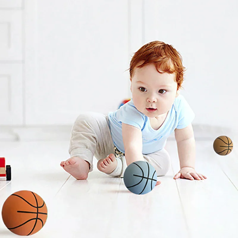 6CM 고탄성 미니 고무 농구공 디컴프레션 중공 탄성 공 어린이 장난감 야외 스포츠 해변 미니 농구공