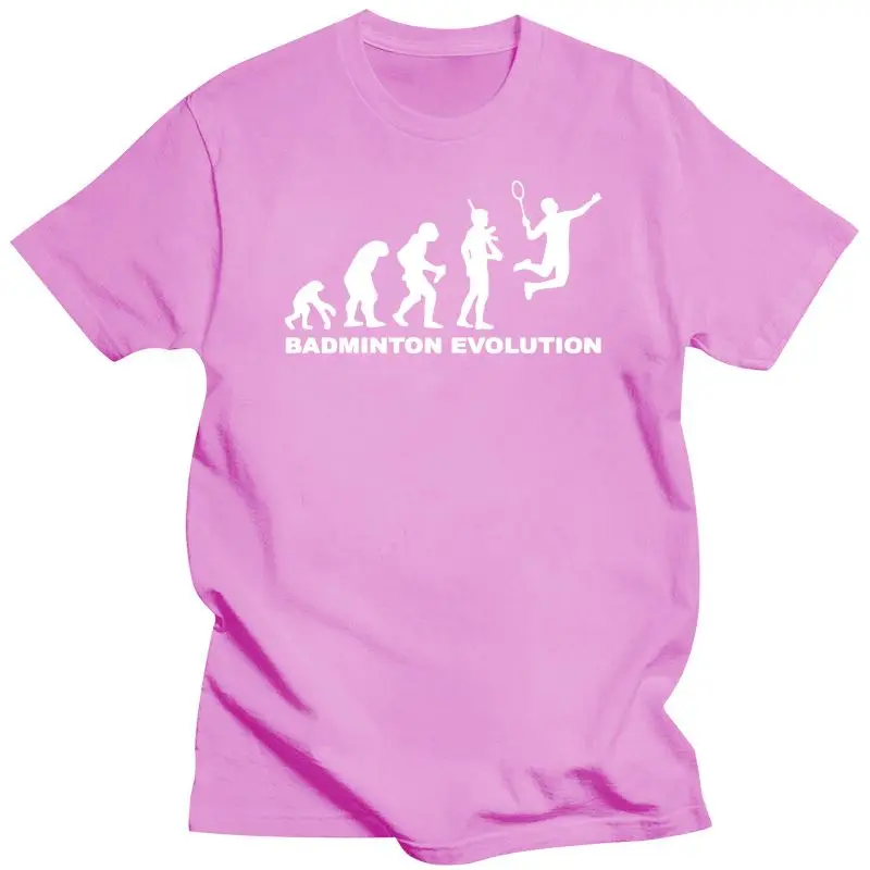 2022 New  Fashion Hot Sale 100% Cotton Unisex Evolution Of BADMINTONS Tshirt - Funny Badmington Racket Shuttlecock Top Tee Shirt