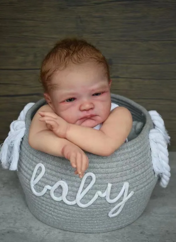 [No  COA ]Limited Edition 21inch Reborn Baby Blank Kit   August Awake By Dawn McLeod Soft Touch Fresh Color