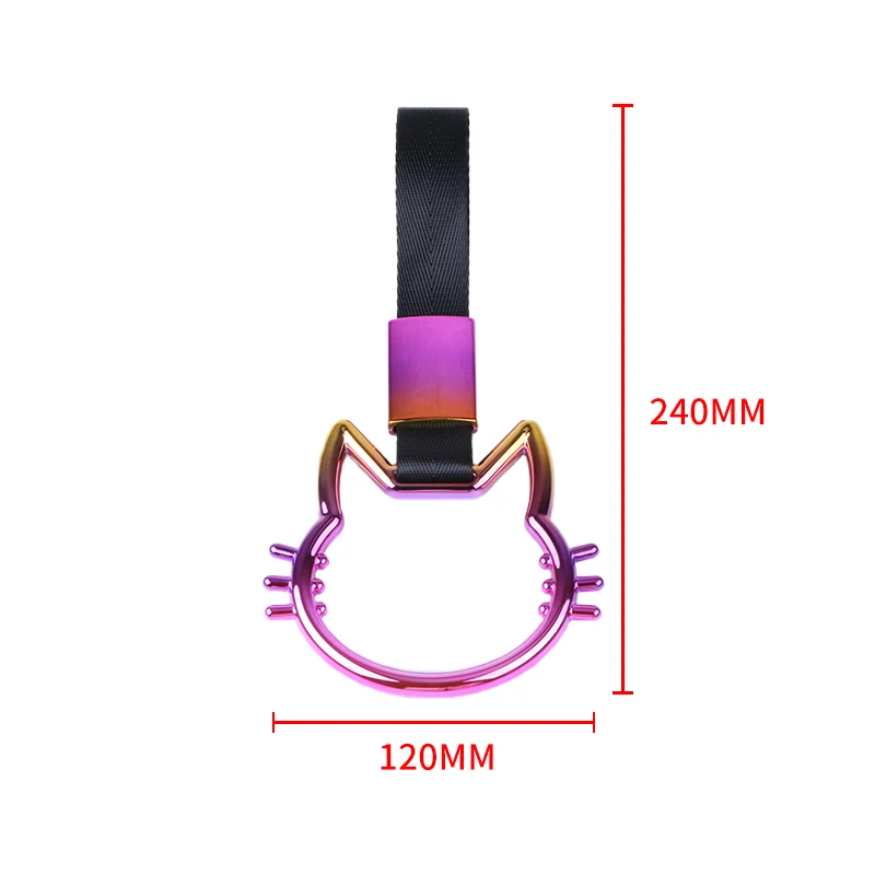 1pcs Colorful Car Tow Strap Tsurikawa Ring Heart JDM Train Bus Handle Hand Strap Styling Drift Charm Strap Auto Accessories