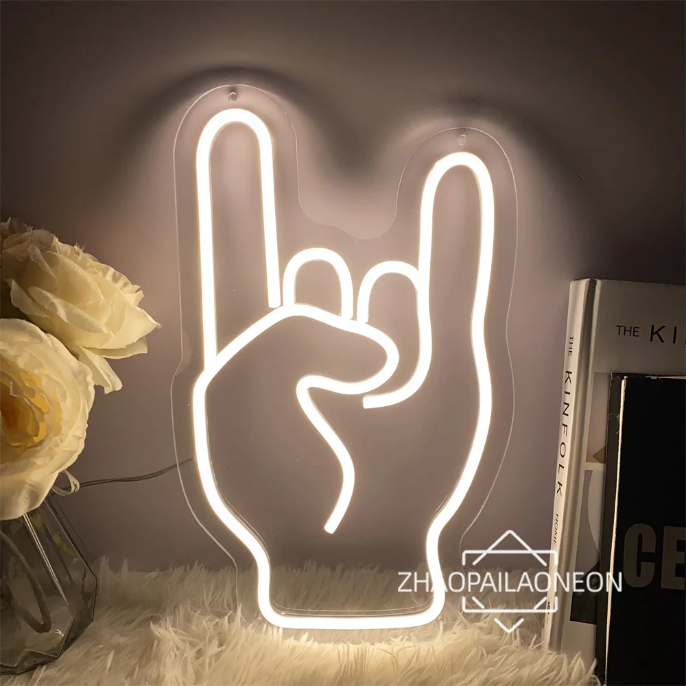 

Custom Neon Sign I Love You Gesture Finger Neon Led Lamp Sign Bedroom Living Room Neon Light Wall Art Decoration Bar Club Decor