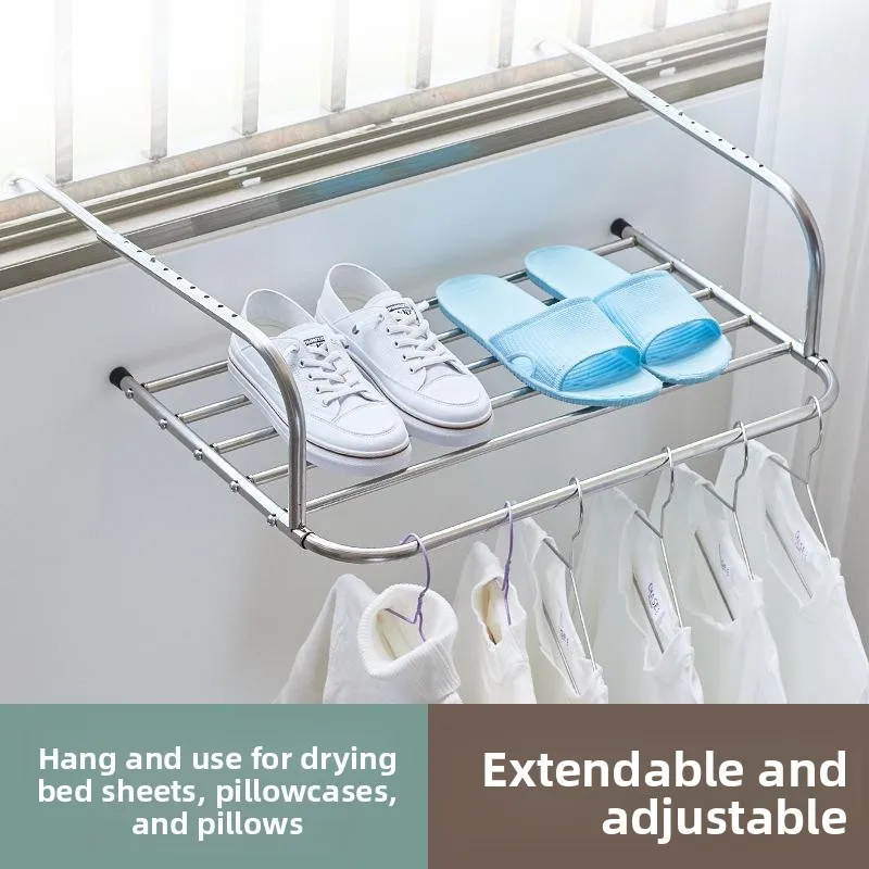 stainless-steel-retractable-mobile-balcony-clothes-drying-rack-no-drilling-required-adjustable-window-sill-clothes-hanger