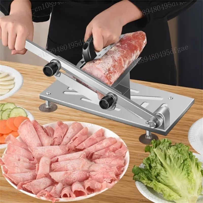 Cuchillo Manual de acero inoxidable para cortar carne congelada, rebanador de alimentos y verduras, 1 unidad