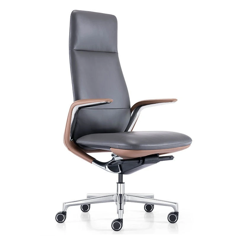 Light luxury atmospheric leather, president office chair, high backrest boss chair