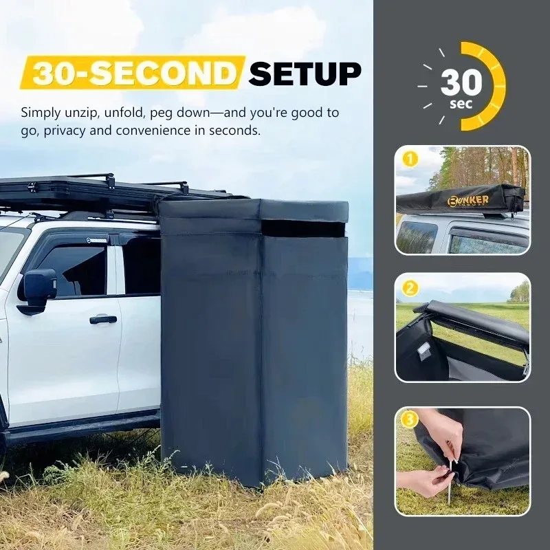 

Portable Adjustable Height Camping Shade Side Shower Toilet Tent Top Quality Outdoor Simple Setup for Car Use