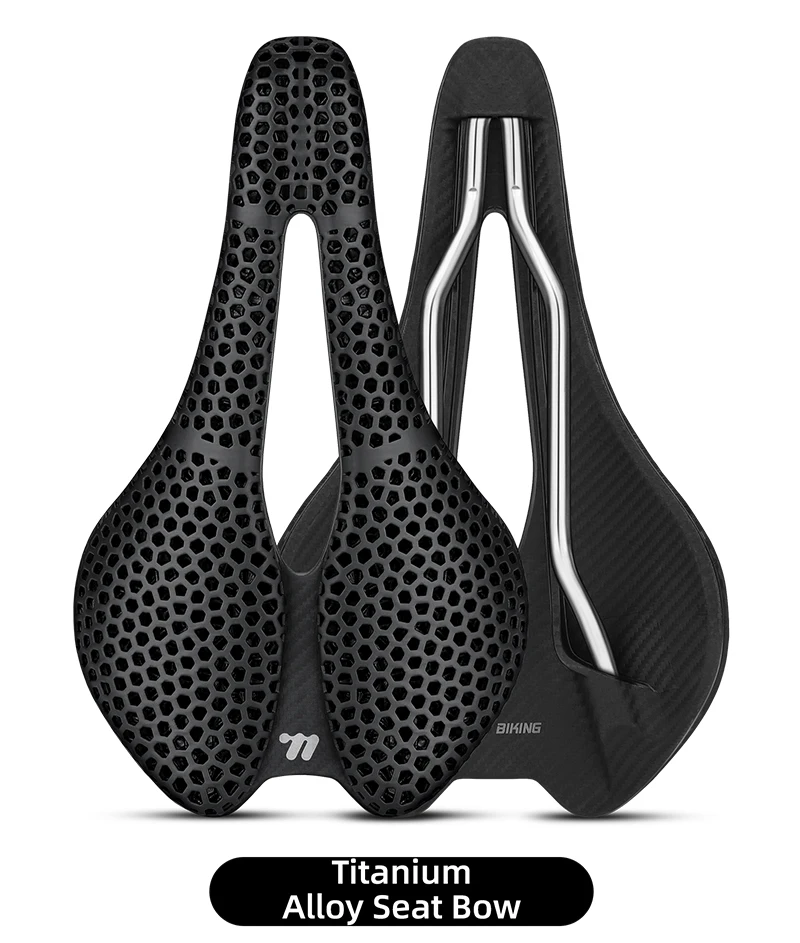 WEST BIKING 3D-Gedruckter Fahrradsattel T700 Carbonfaser Titan-Legierung Cr-Mo Sitzbügel Komfort-Polster für Rennräder 145/150mm – Detail 11