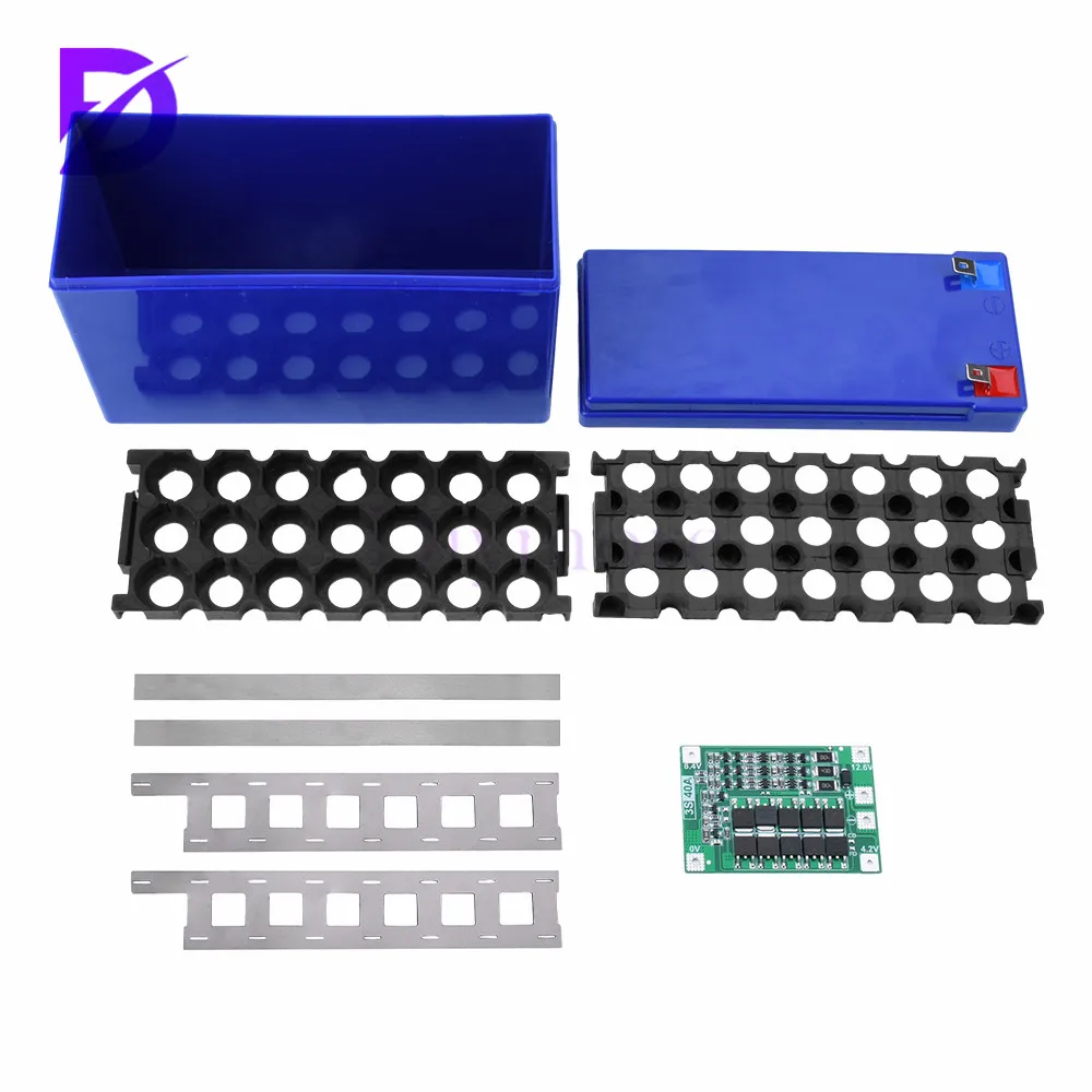 12V Lithium Battery Storage Box Replace Lead-Acid 18650 Battery Case Fixed Bracket Holder 3S 40A BMS Sprayer Plastic Fixture