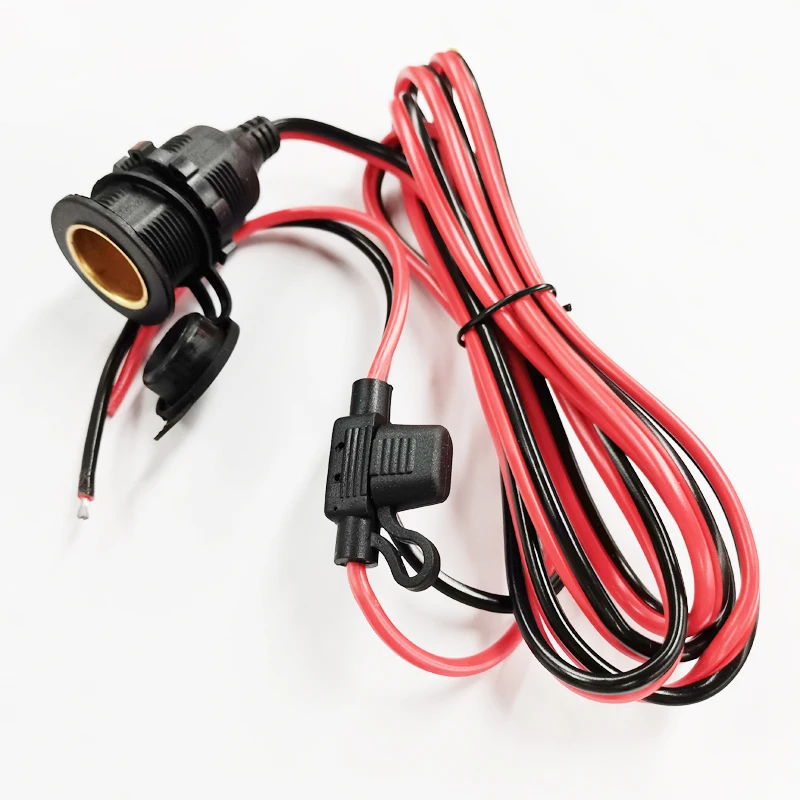 NCHTEK 2M 2.5MM² 12V~24V FUSE Car Charger Cord Female Cigar Cigarette Lighter Socket Adapter Cable / 1PCS