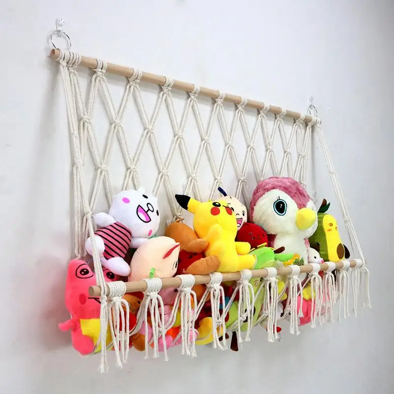 Macrame Stuffed Animal Hammock Macrame Hammock Stuffed Animal Storage Corner Organizer Wall Hangings Display Hammock