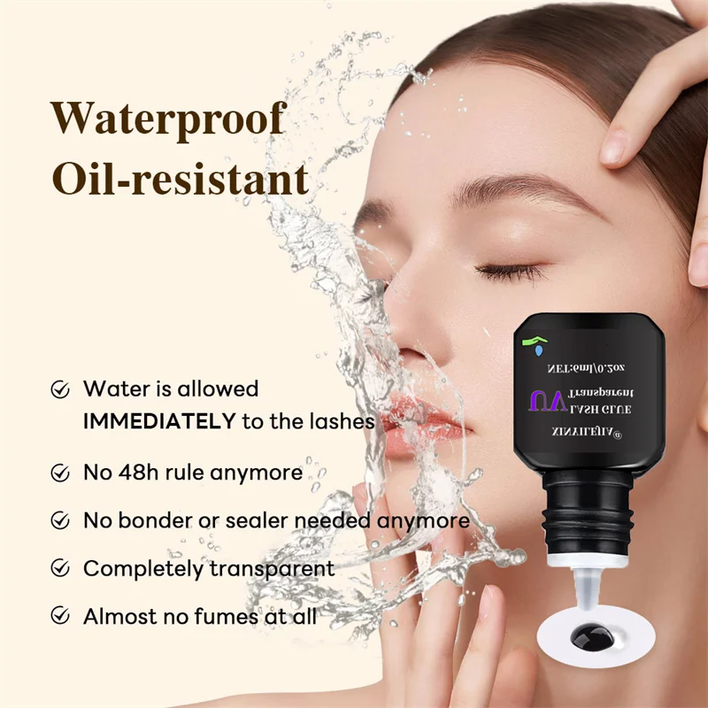 6ML UV Wimpern Kleber Für Wimpern Verlängerung Kleber Wasserdicht Langlebig 1S Schnell Trocknend Koreanische Lila Professionelle make-up-Tools – Detail 8