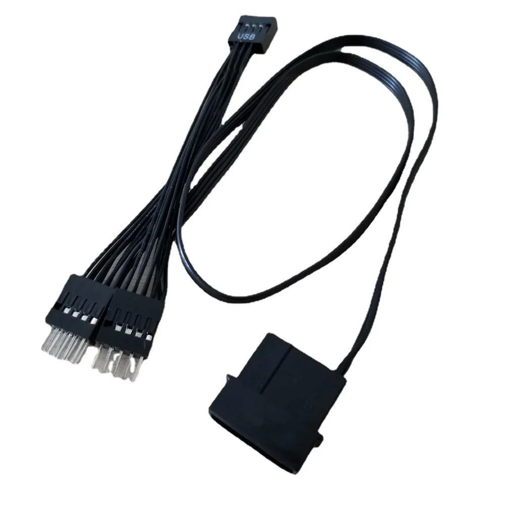 

Motherboard Mainboard USB 9Pin Dupont Data Extension Power Cable Female to Male Splitter Type Black 50cm+10cm