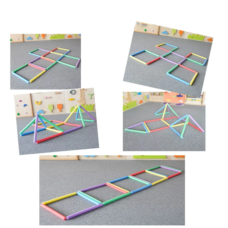 Hopscotch Kids Jump krata gra Sport treningowy zabawki piankowe kije Baby Sensory Play poza Outdoor zabawka domowa dzieci activatie