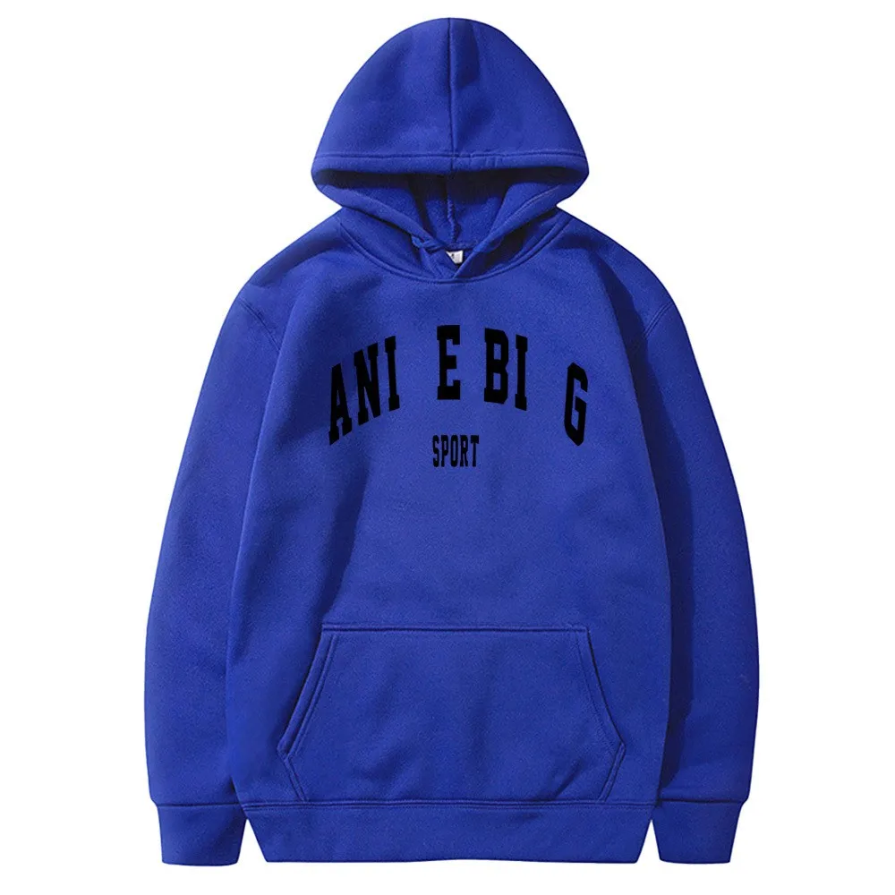 American style new ANINE letter printed hoodie fashionable autumn and winter with fleece hoodie loose sports hoodie for men and