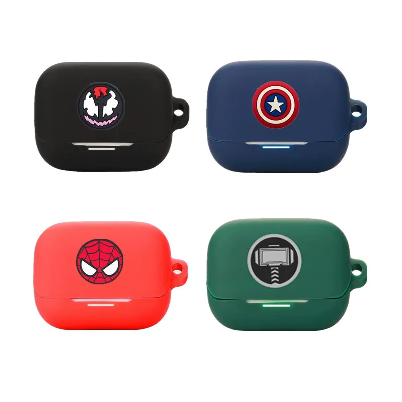 حافظة سماعة أذن Beast Kingdom Marvel لهاتف Anker Soundcore K20i من السيليكون لسماعات الأذن اللاسلكية صندوق شحن غطاء حماية مع خطاف