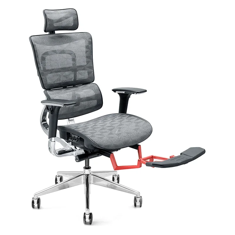 Silla de oficina ergonómica de malla con soporte lumbar y altura del asiento ajustable para el dolor de cuello y el dolor de espalda