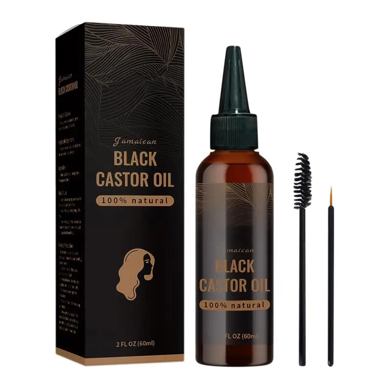 100 natural Castor Oil Black Castor Oil Jamaican Black Castor Oil, Organic For Body Hair Skin,Massage Oil Hair Nourishing 60ml