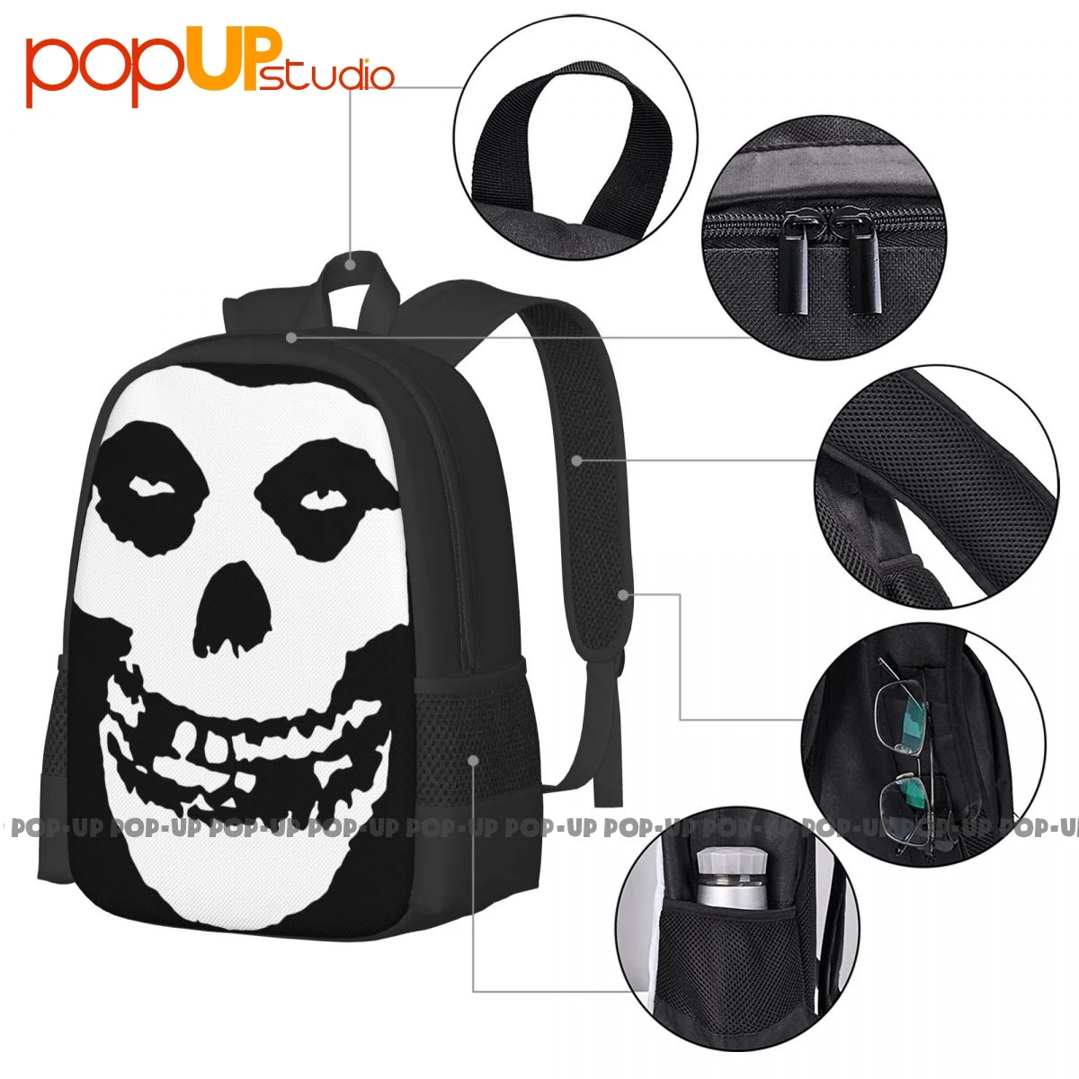 Misfits Classic Fiend Skull Backpack Large Capacity Hot Beach Bag Eco Friendly Bags For Travel