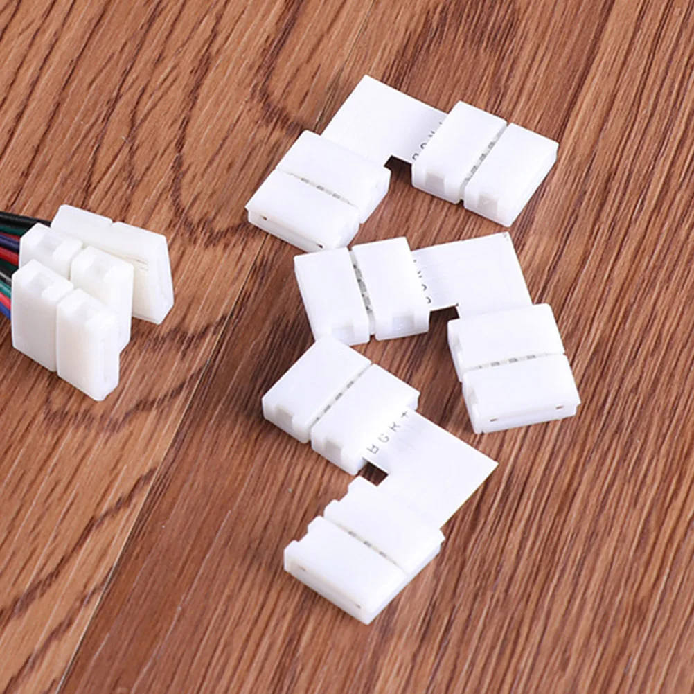 15 قطعة 10 مللي متر Rgb Led موصل الشريط 90 درجة الزاوية رابط ل تمديد مرن لا لحام المطلوبة محول الإضاءة البلوز #2